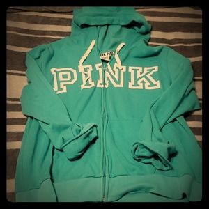 Victorias Secret Pink Blue Green Zip